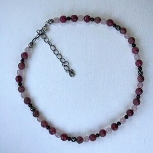 NWOT Designer Carolyn Pollack Natural Gemstone Bead Sterling Silver Necklace